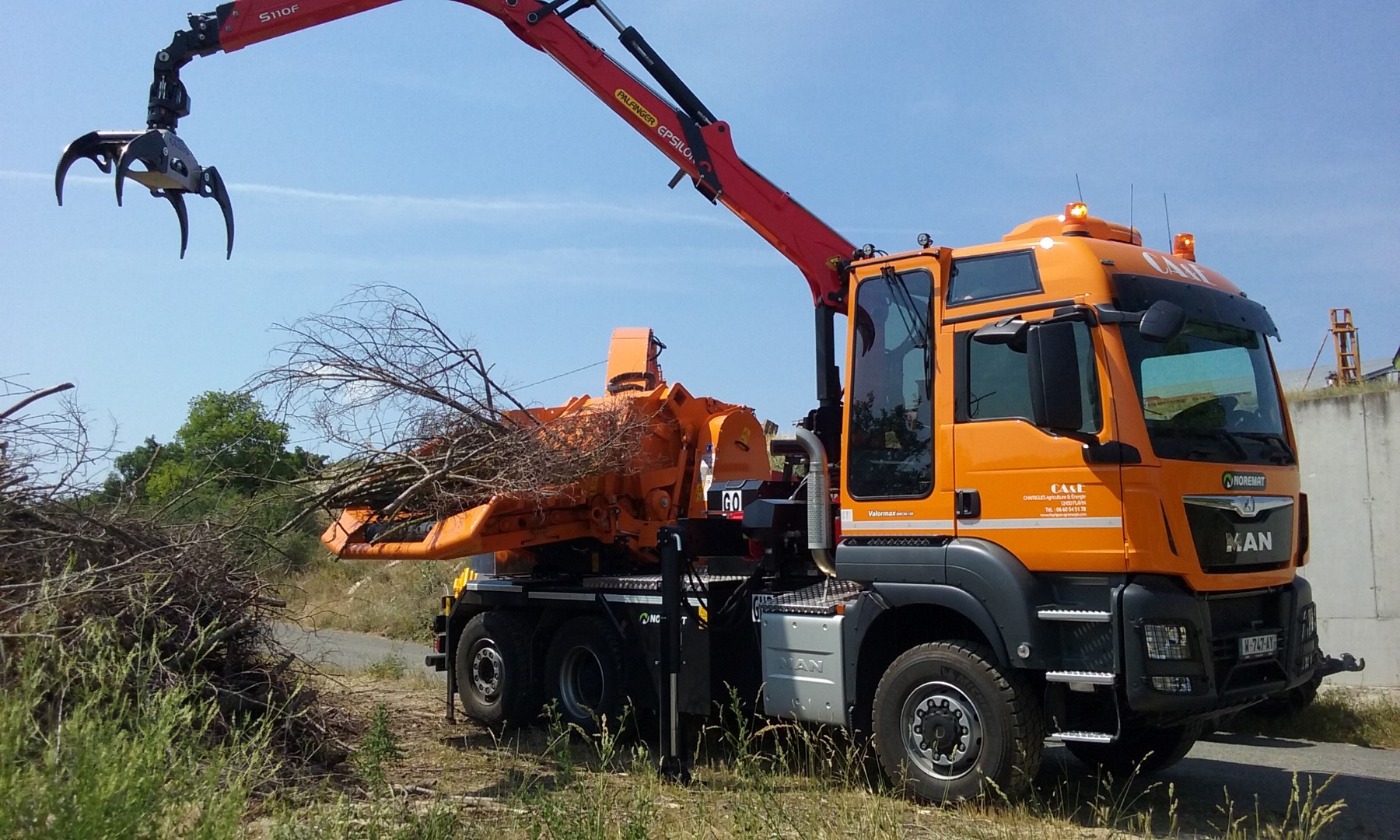 Déchiqueteuse sur camion Valormax Noremat Jenz 0